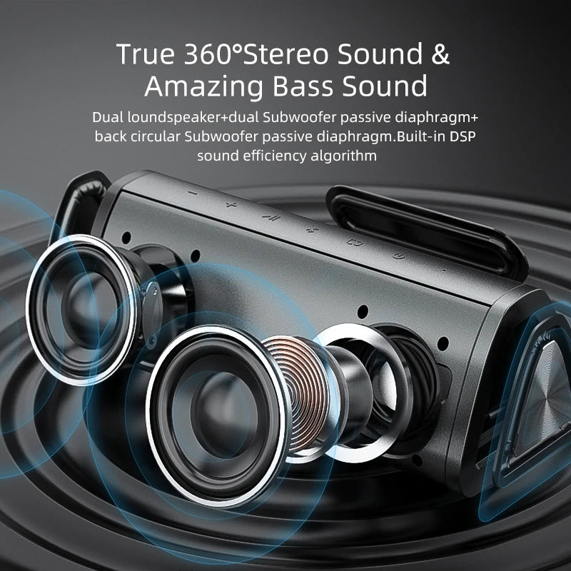 speaker 360°waterproof bluetooth 5.0