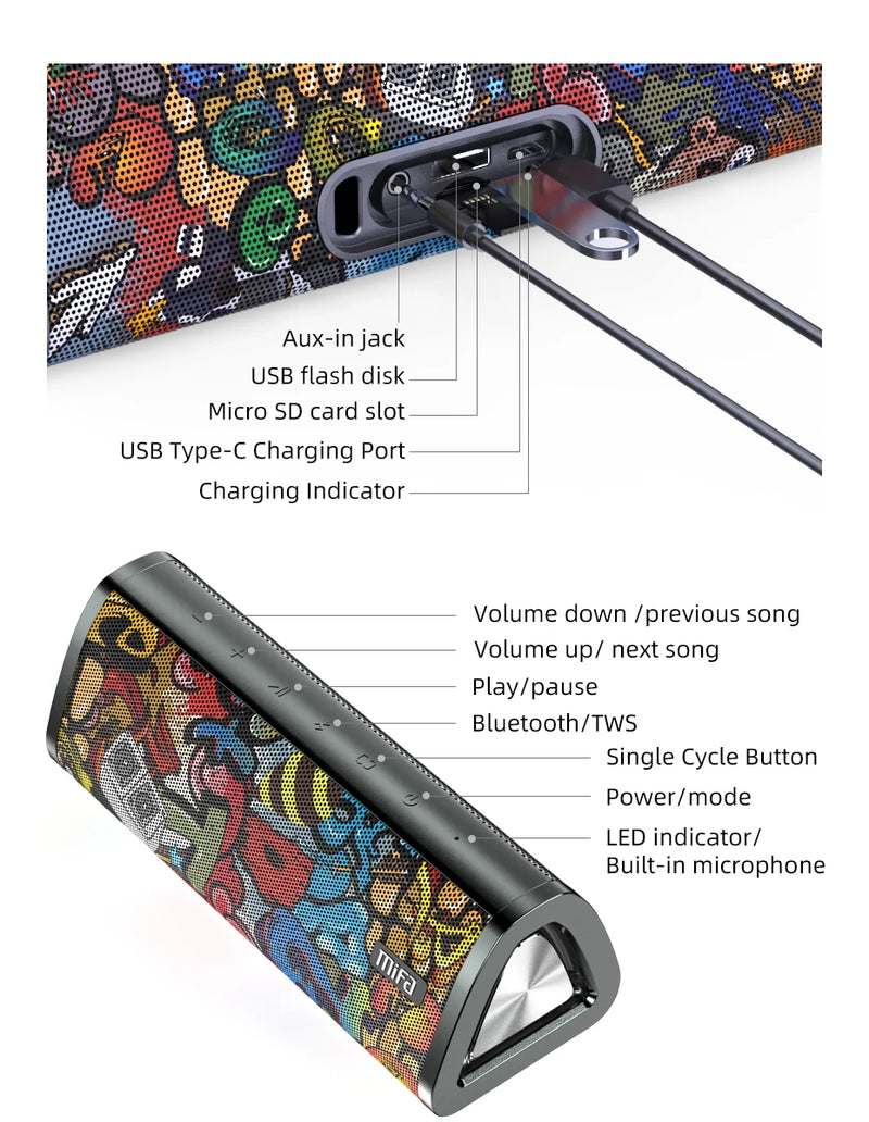 speaker 360°waterproof bluetooth 5.0