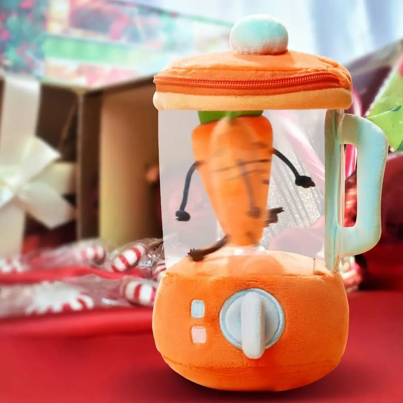 Carrot Juicer Plush Toy Drawstring Rotating