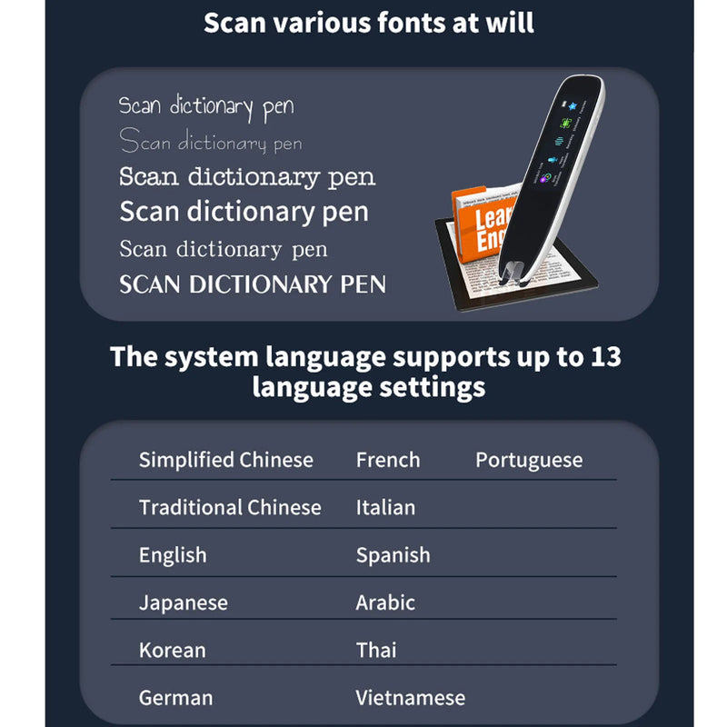 Smart Voice Translator Pen White