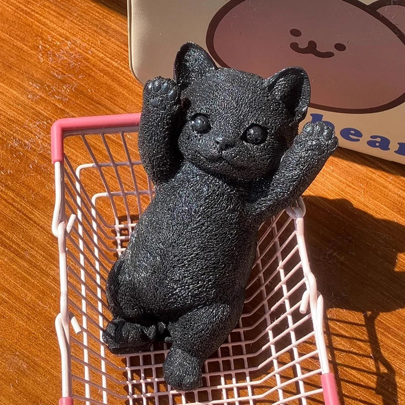 Big Kitty Cat Taba Squeeze Silicone Fuzzy