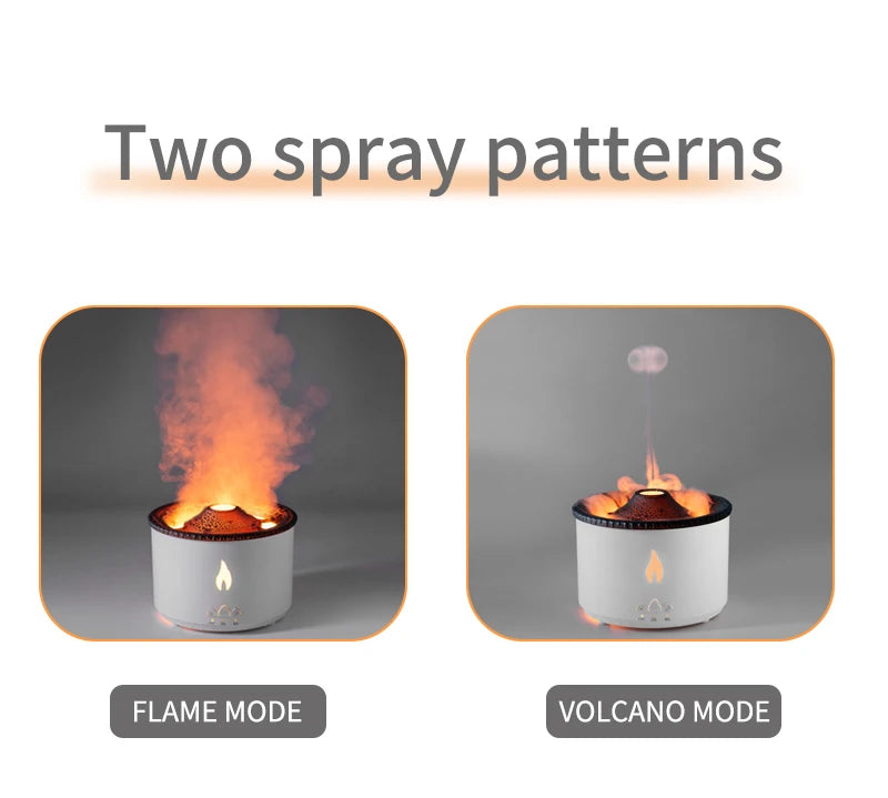 Humidifier Aromatherapy Flame Volcano Light