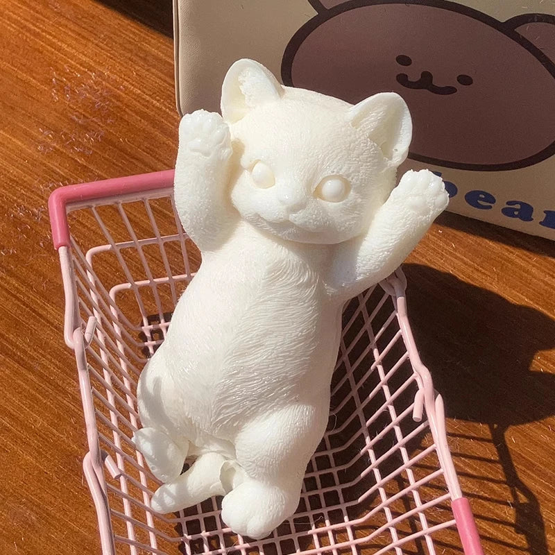 Big Kitty Cat Taba Squeeze Silicone Fuzzy