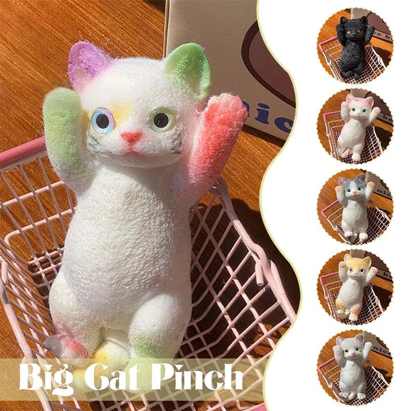 Big Kitty Cat Taba Squeeze Silicone Fuzzy