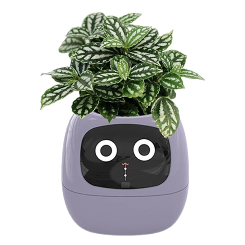 Flower Pot Smart Flower Pot Automatic Watering Feature Built-in Display Interface