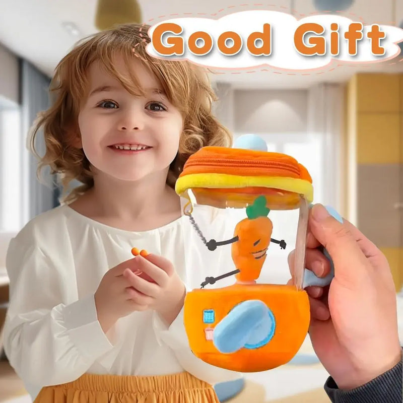 Carrot Juicer Plush Toy Drawstring Rotating