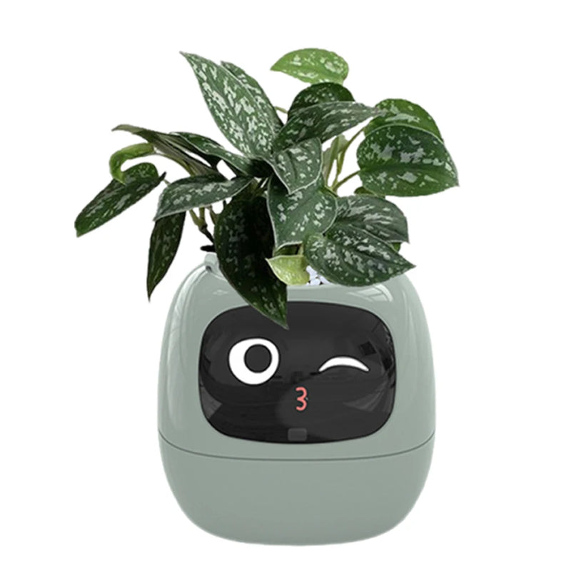 Flower Pot Smart Flower Pot Automatic Watering Feature Built-in Display Interface