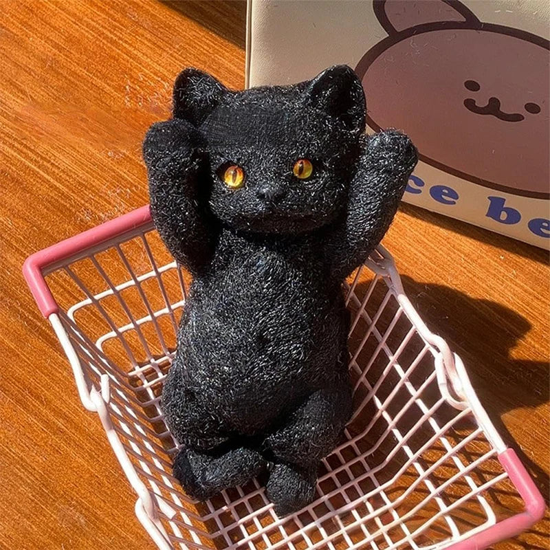 Big Kitty Cat Taba Squeeze Silicone Fuzzy