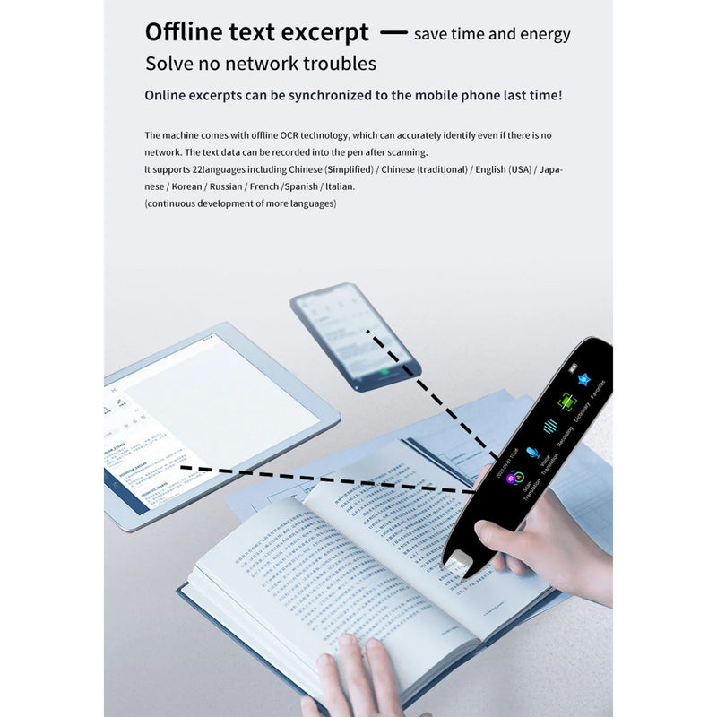 Smart Voice Translator Pen White