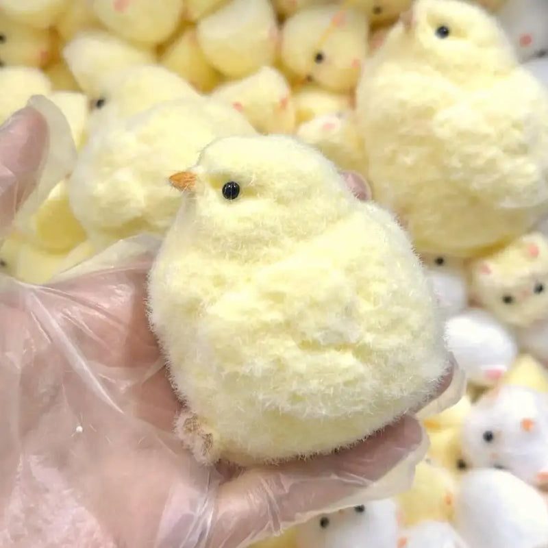 Handmade Yellow Big Chicken Plush Silicone