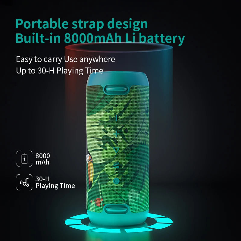 A90 Green Bluetooth Speaker 60W Waterproof