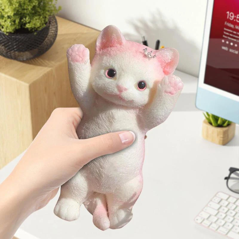 Big Kitty Cat Taba Squeeze Silicone Fuzzy