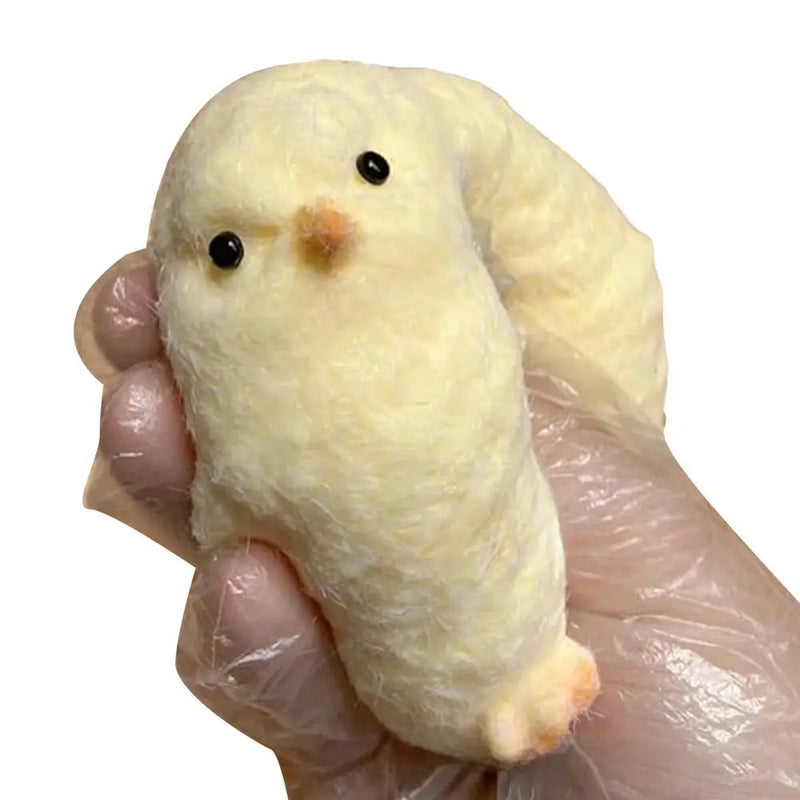 Handmade Yellow Big Chicken Plush Silicone