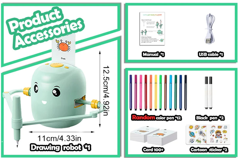 Drawing Robot for Kids, Interactive Educational Drawing
