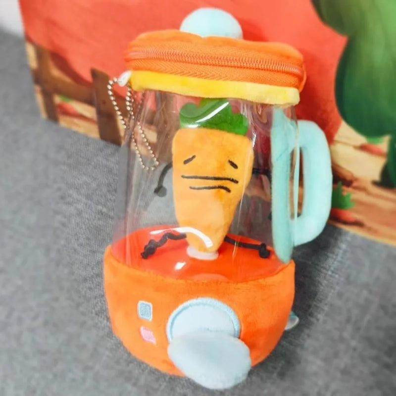 Carrot Juicer Plush Toy Drawstring Rotating