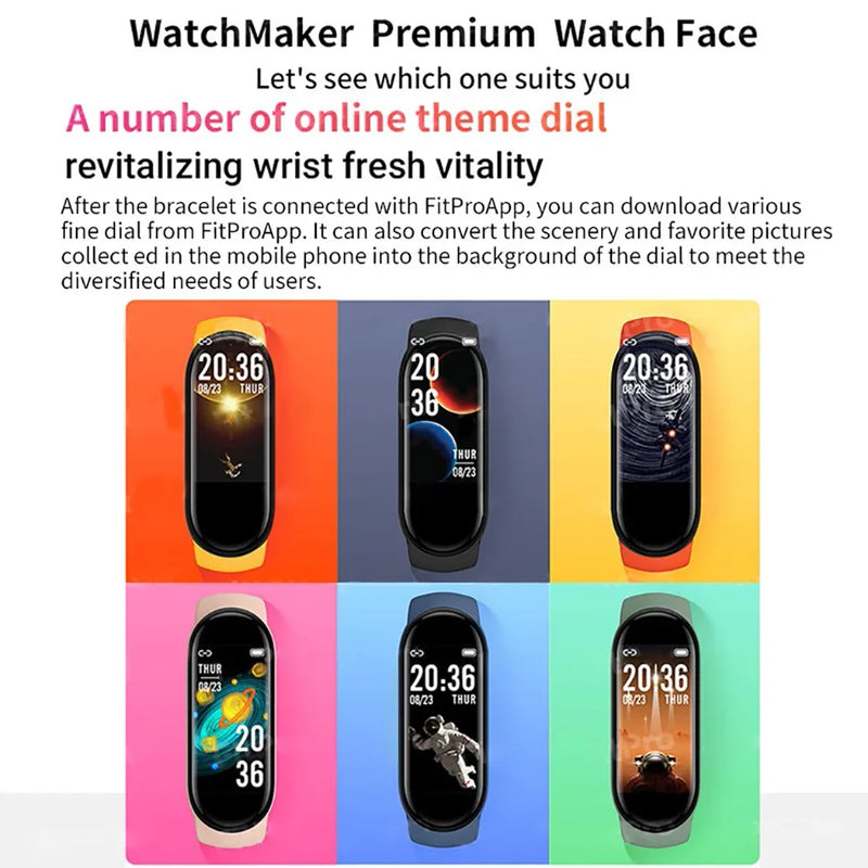 M6 Smart Watch Men Women Fitness