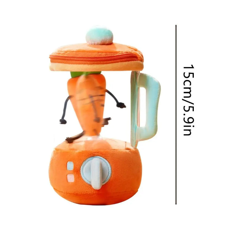 Carrot Juicer Plush Toy Drawstring Rotating