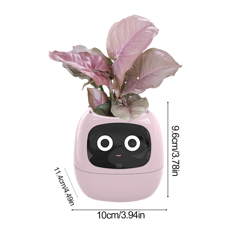 Flower Pot Smart Flower Pot Automatic Watering Feature Built-in Display Interface