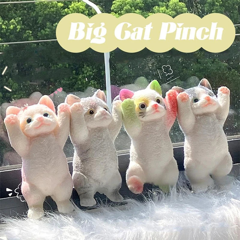 Big Kitty Cat Taba Squeeze Silicone Fuzzy