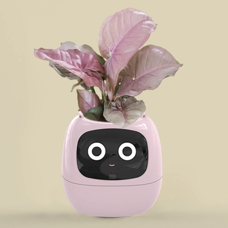 Flower Pot Smart Flower Pot Automatic Watering Feature Built-in Display Interface