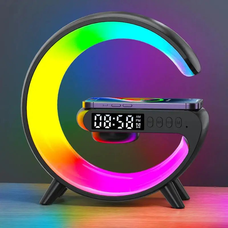 3-In-1 Bluetooth Speaker Alarm Clock Wireless Charger Led Moon Lamp Music Home Decor Night Table Smart Light Gifts For Gifts