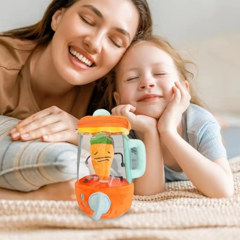 Carrot Juicer Plush Toy Drawstring Rotating
