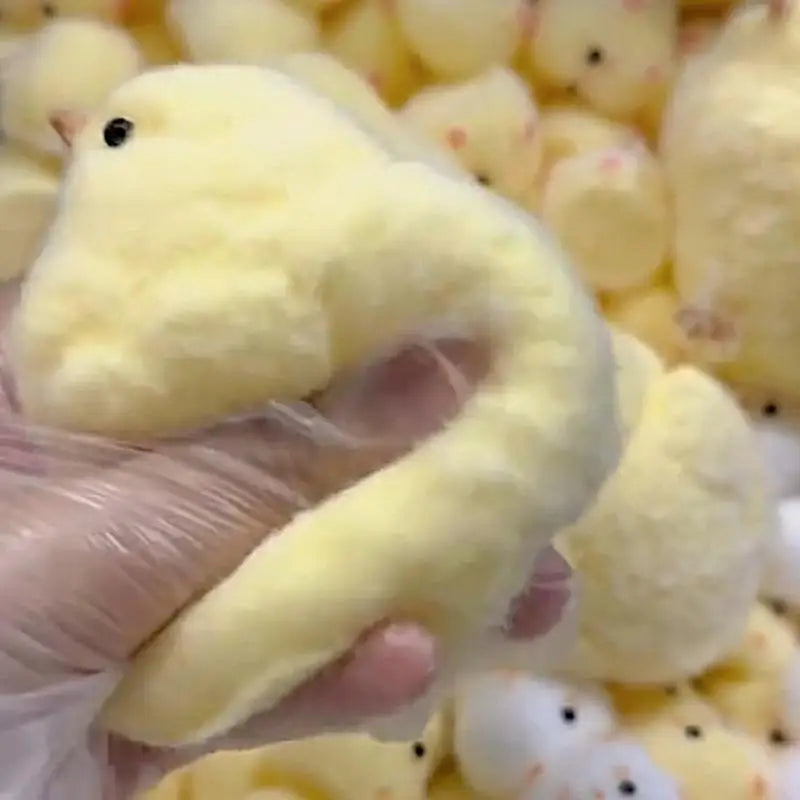 Handmade Yellow Big Chicken Plush Silicone