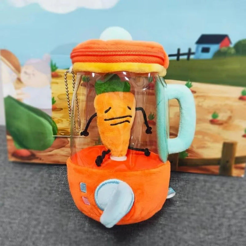 Carrot Juicer Plush Toy Drawstring Rotating