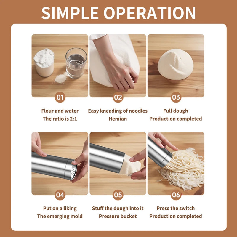 5 Molds Wireless Pasta Making