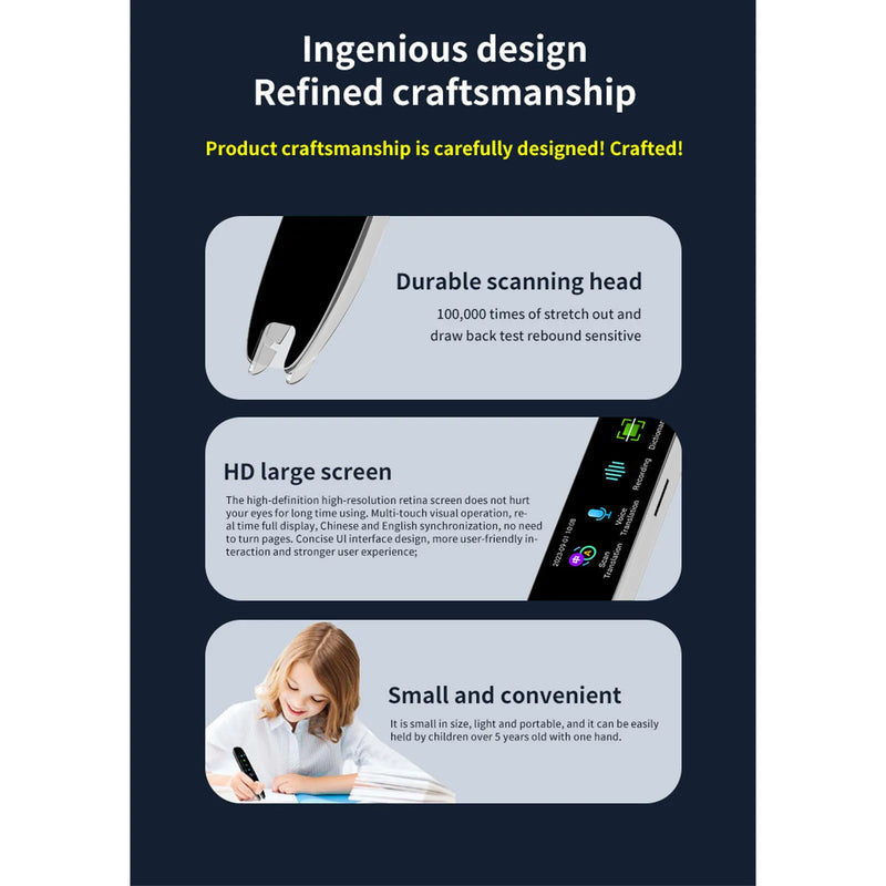 Smart Voice Translator Pen White