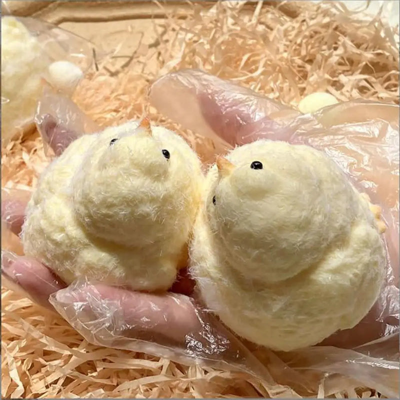 Handmade Yellow Big Chicken Plush Silicone