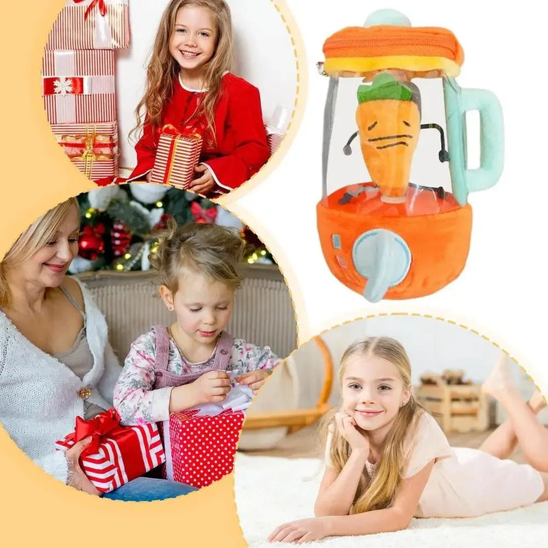 Carrot Juicer Plush Toy Drawstring Rotating
