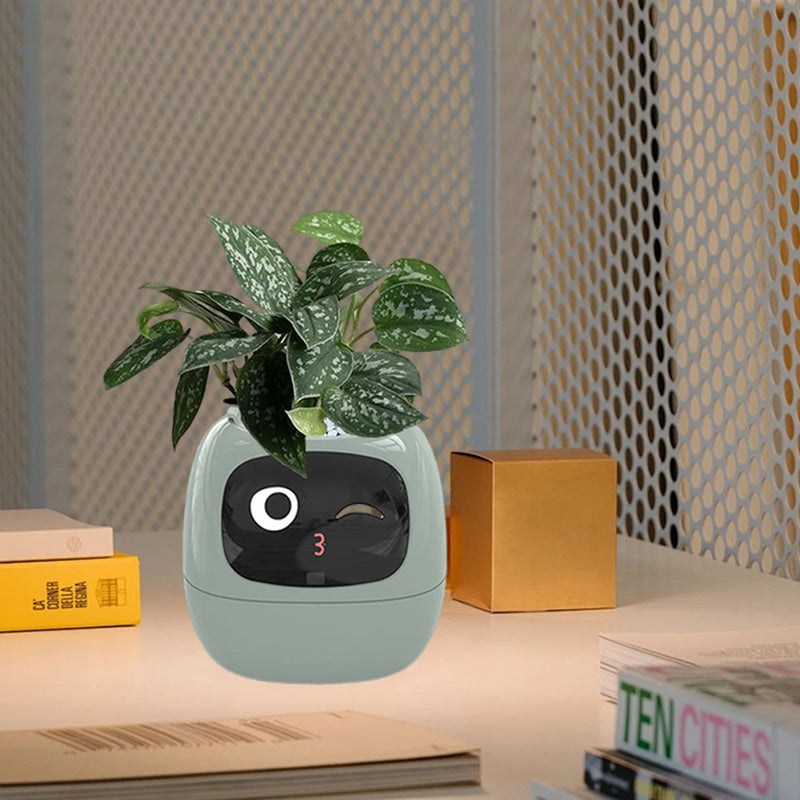 Flower Pot Smart Flower Pot Automatic Watering Feature Built-in Display Interface