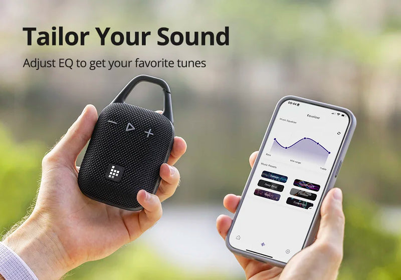 Speaker with Hook, IPX7 Waterproof
